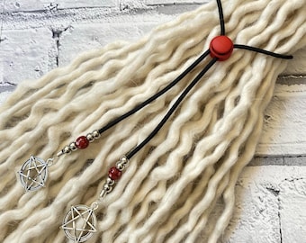 Verstellbarer Pentagramm Dreadlock Haargummi
