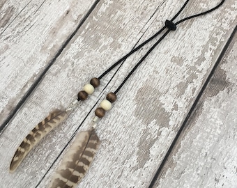 Verstellbarer Boho Feder Dreadlock Haargummi
