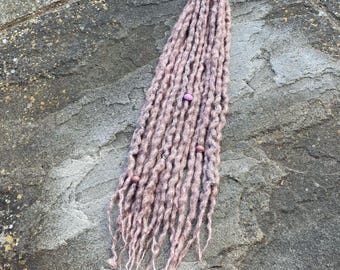 Custom - Double Ended Wool Dreadlocks - Dusky Mauve - Select Your Length & Amount
