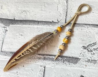 Adorno para el cabello con plumas estilo boho - Plumas para el cabello - Joyería para rastas - Accesorio para el cabello estilo boho