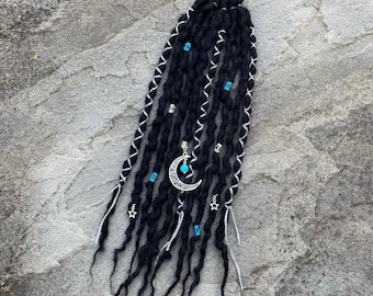 Custom - Starry Night Dreadlock Ponytail - Choose Your Length - Hair Fall - Festival Hair