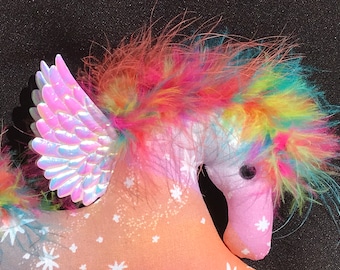 pegasus pastel rainbow stars mobile celestial horse pony toy ornament