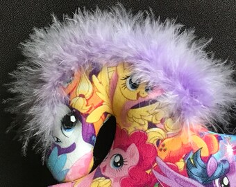 pony ornament horse little pony rainbow colors purple mini horse little girl toy