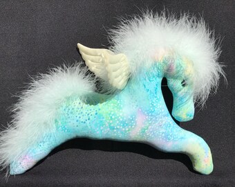 pegasus, batik, polka dot,  celestial, winged horse, flying horse,horse ornament, Greek mythology, toy pegasus