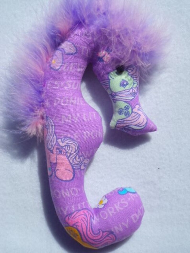 My Little Pony fabric seahorse ornament My Little Pony party hard to find purple feathers