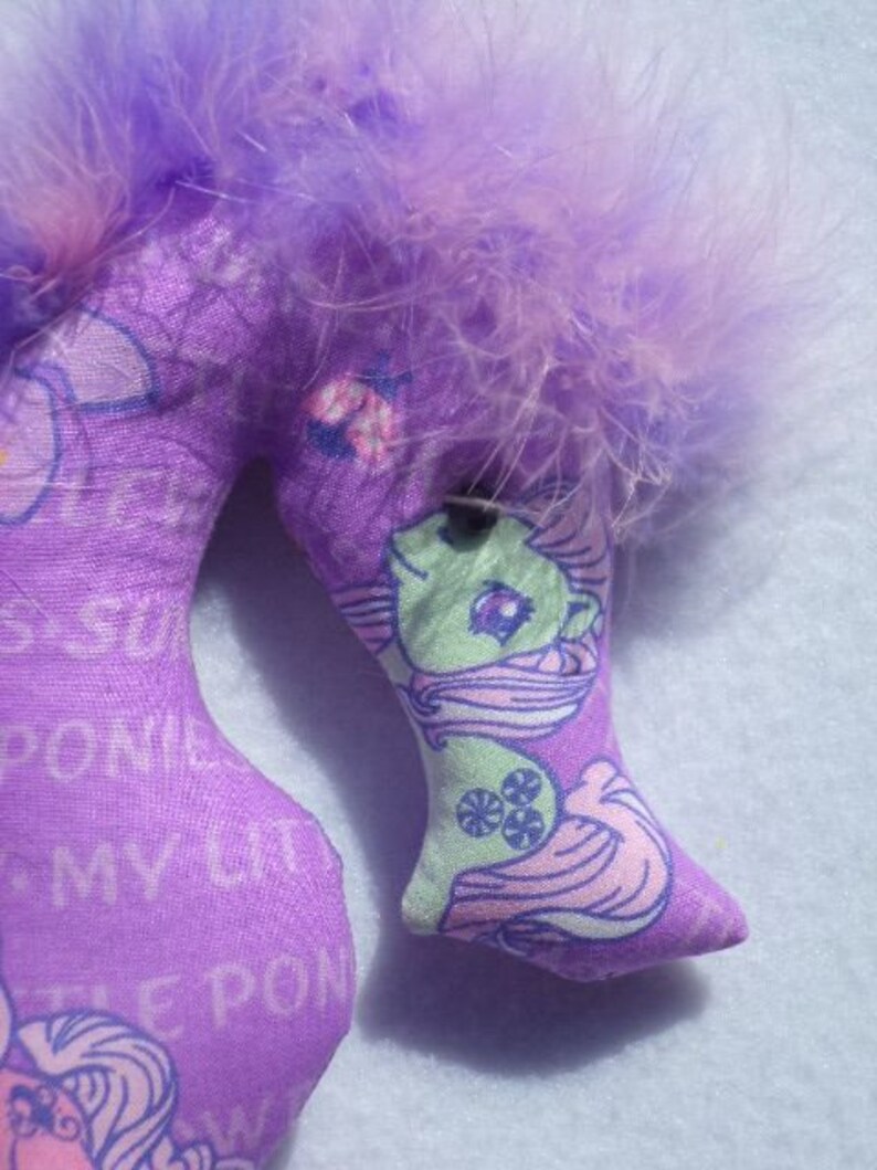 My Little Pony fabric seahorse ornament My Little Pony party hard to find purple feathers