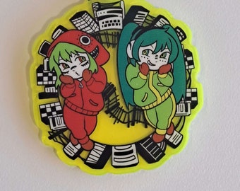 Matryoshka Miku and Gumi 2.5 in keychain