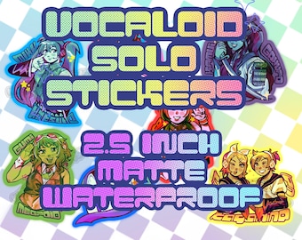 Vocaloid 2.5 inch Matte Waterproof stickers
