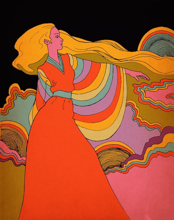 Art Print - 70's Goddess - Etsy