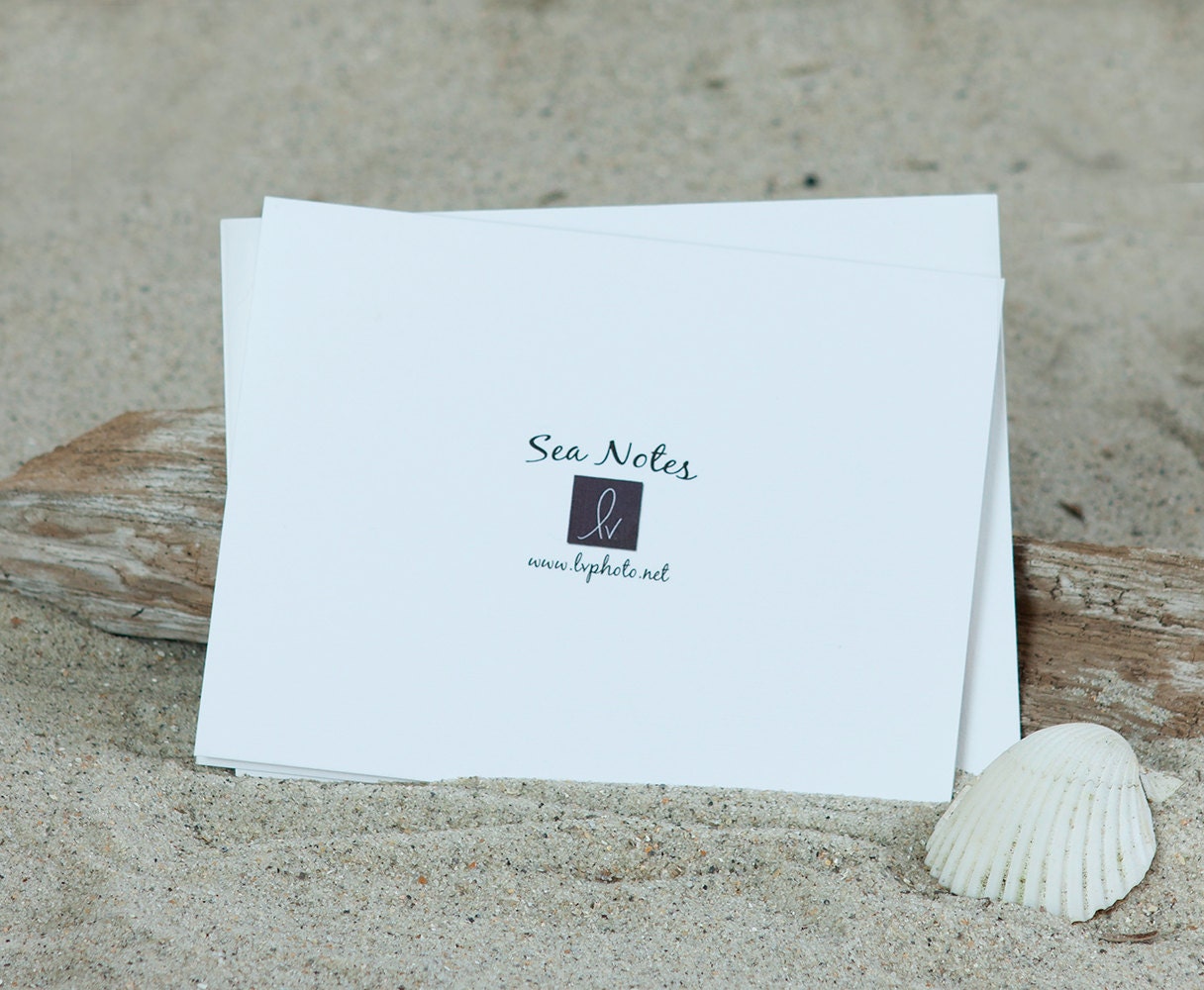 Sea Glass Note Card | Coastal Greeting Card | Stationery | Coastal Note ...