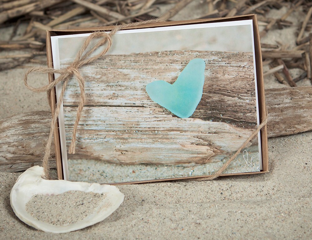 Heart Shaped Sea Glass Note Card | Lisa Vohwinkel Photography | Beach ...