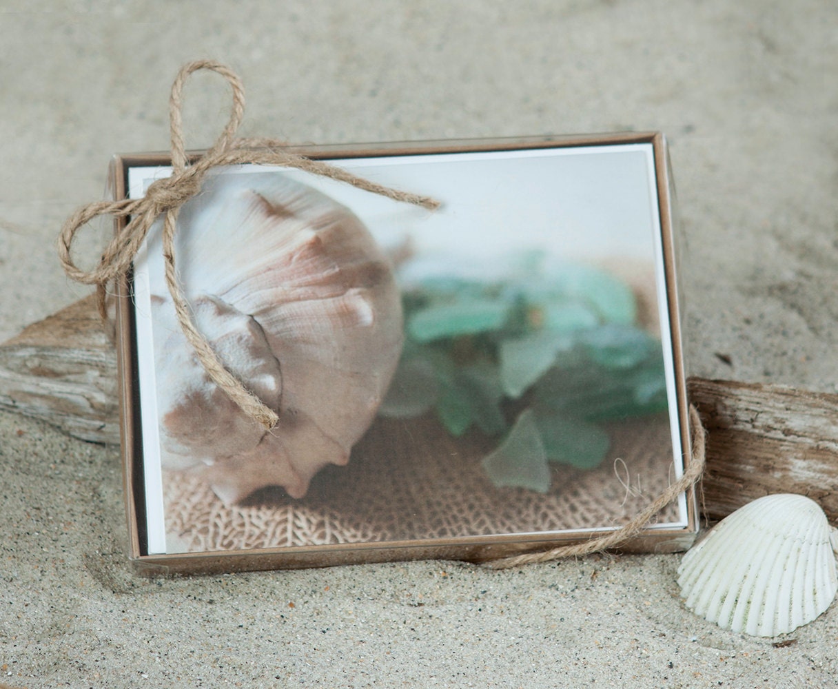 Sea Glass Note Card | Coastal Greeting Card | Stationery | Coastal Note ...