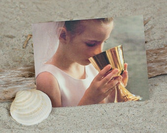 First Holy Communion Card | Religious NoteCard | Catholic Greeting Card | Christian Note Card | Blood of Christ | Lisa Vohwinkel Photography