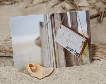 Coastal Stationery | Love Big | Greeting Card | Coastal Note Card | Stationery | Lisa Vohwinkel Photography  | Beach Photo Greeting Card |