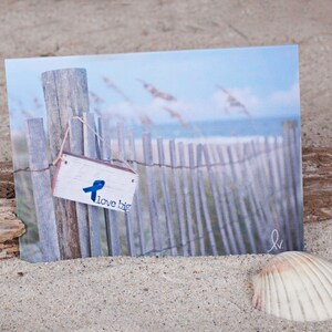 Carte de notes côtières | Carte de voeux Love Big | Sensibilisation à la maladie de Huntington | Ruban bleu | Plaidoyer | Lisa Vohwinkel Photographie | Notes de mer