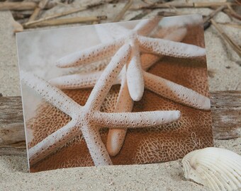 Starfish Photo Note Card,Beach Greeting Card,Stationery,Nautical Note Card,Any Occasion Card,Coastal Photography,Ocean Art
