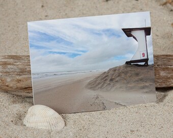 Coastal Photo Note Card | Beach Photo Greeting Card | Lifeguard Photo Card | Lisa Vohwinkel Photography | Stationery | Nautical NoteCard
