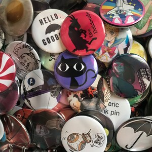 Custom Buttons Anything you want, 1, 1.5, 2.25 inch Any text, design or picture, promotional, customizable, gift, birthday, badges, pins image 2
