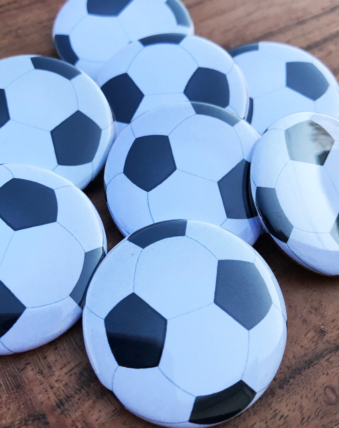 Soccer Ball or Buttons, 1, 1.5 You Pick, Sports Theme, Soccer, Sports Decor, Locker