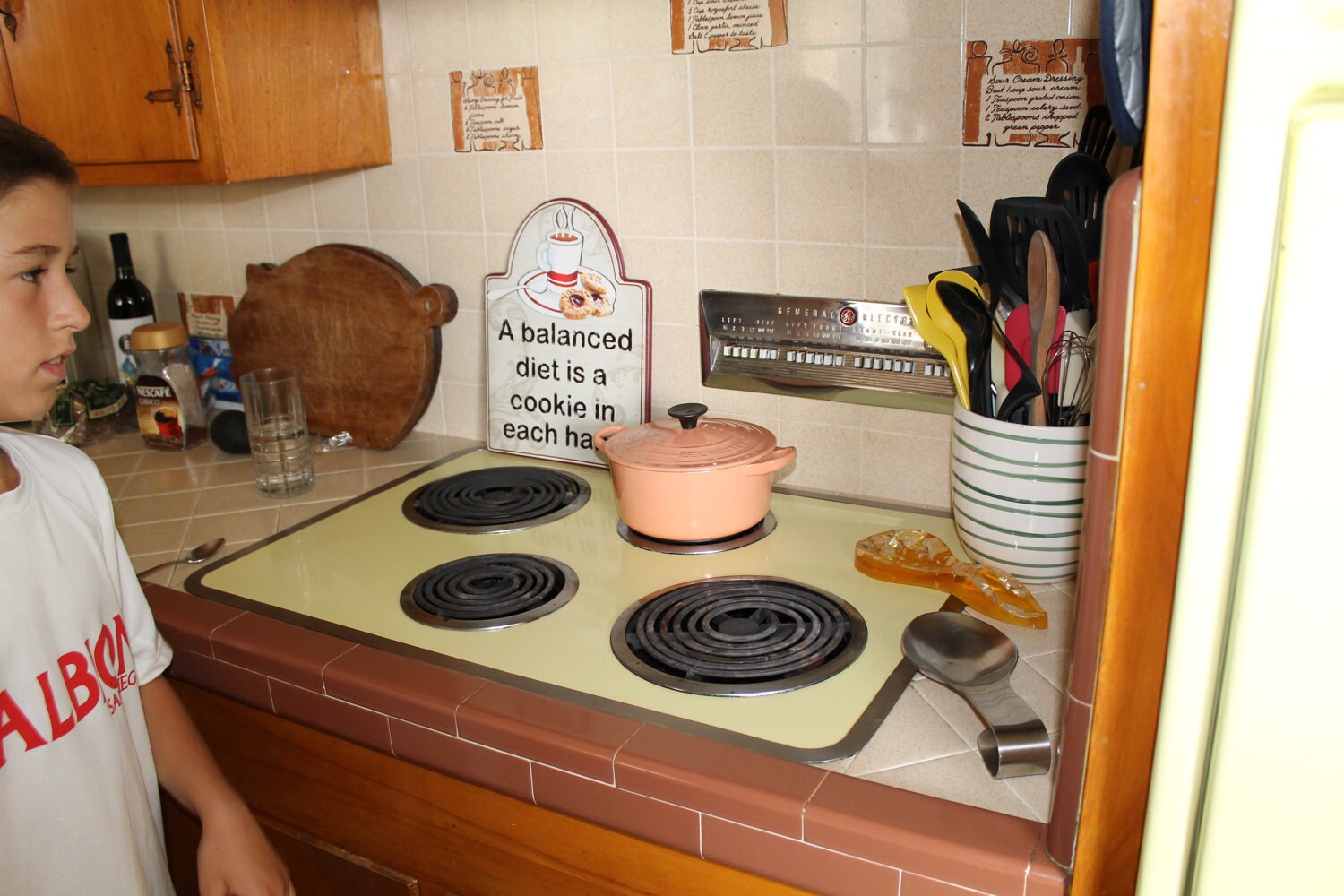 Vintage 1950s GE yellow wall oven and counter top stove Etsy