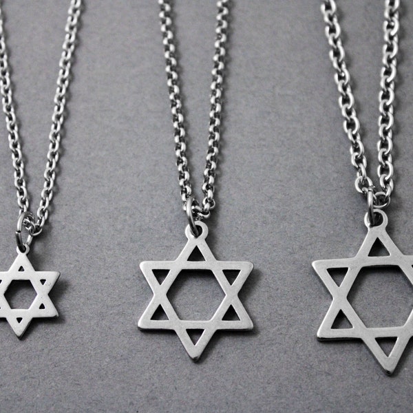 Star Of David Necklace. Waterproof.  316L.  Jewish Star. Religious Necklace. Magen David. plch, rlo, 106