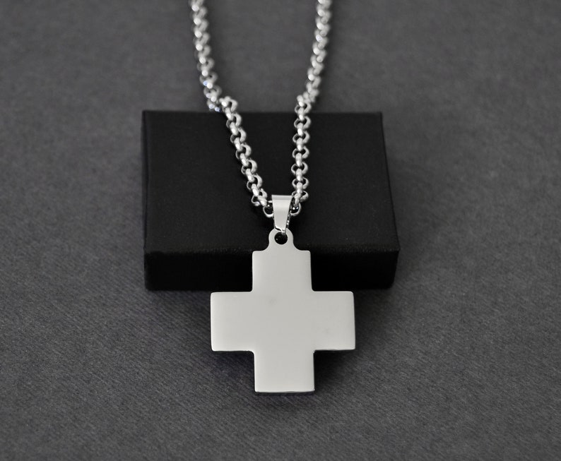 Greek Cross Necklace Crosses for Men Silver Necklace for Etsy
