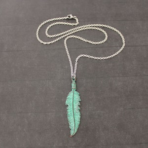 Feather Necklace Mens Pendant Stainless Steel Chain Gift for Men, Mens  Necklace, Jewelry for Men plch
