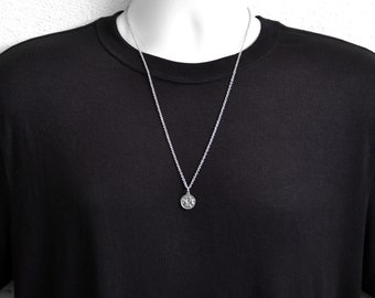 Four Leaf Clover Necklace: Stainless Steel Dime Sized, Waterproof plch