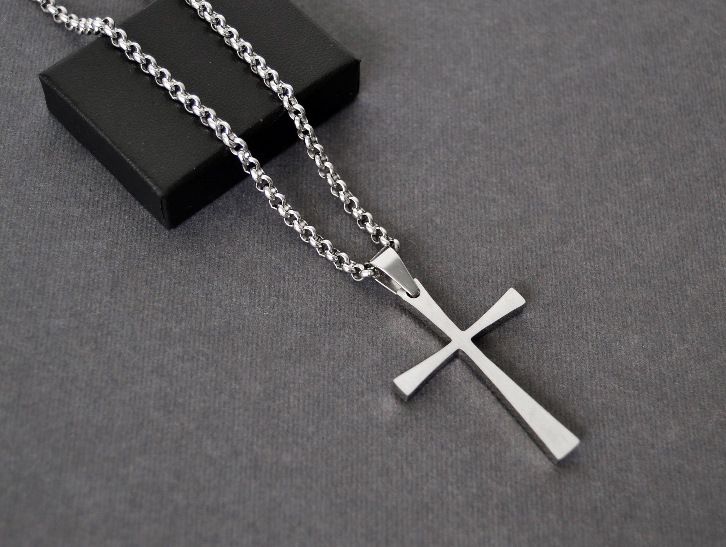 Cross Necklace for Men Mens Crosses Chain Necklace Men | Etsy