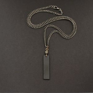 Bar Necklace, Pyrite Bead Link, Graduation Gifts, Affordable Gifts, GIFTS FOR HIM