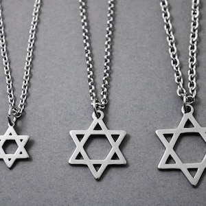 Star Of David Necklace, All Stainless Steel Necklace By Rainwater Beads