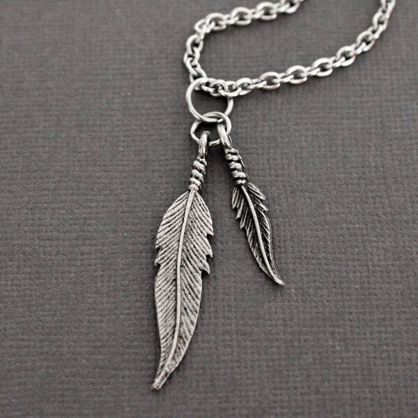 Feather Necklace - Etsy