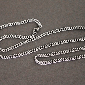 Tailored Stainless Steel Curb Chain, Waterproof, Bracelet Or Necklace