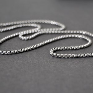 Stainless Steel Box Chain, Mans Necklace, Mans Chains, Cross Chain