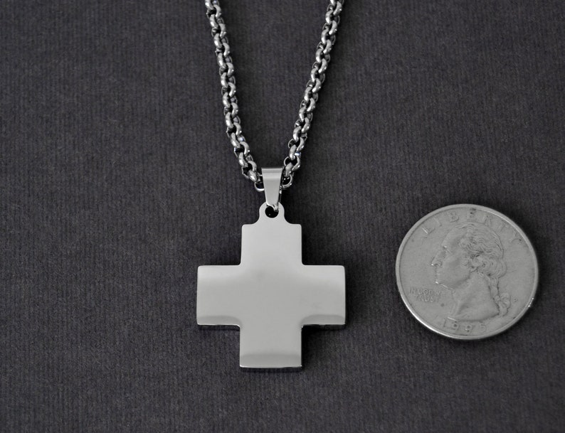 Greek Cross Necklace Crosses for Men Silver Necklace for Etsy