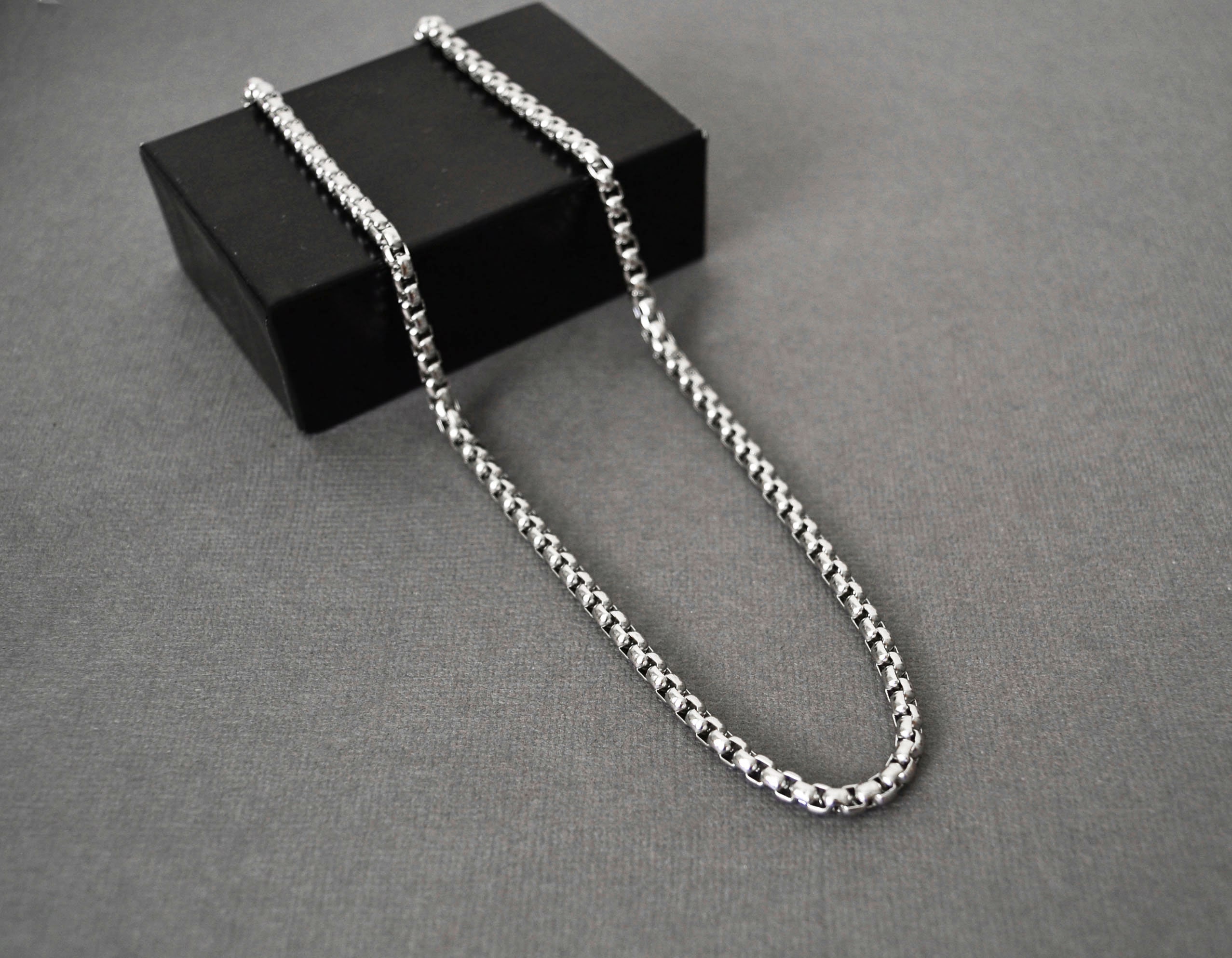 4mm 16"-40" Silver Stainless Steel Corn Necklace Chain Sb32 USA Seller 