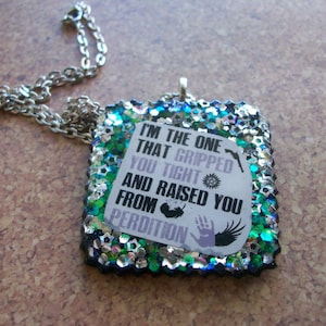 Supernatural Inspired Hand Poured Resin Necklace