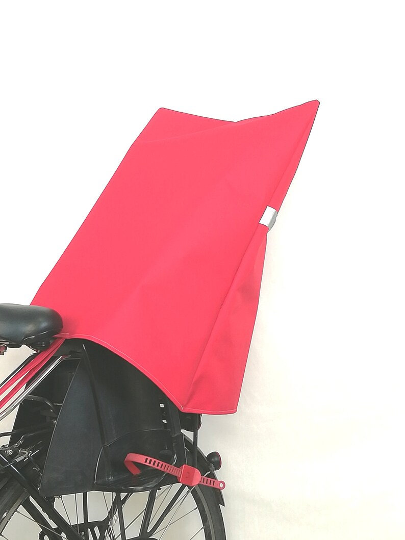 Rain Cover Children Bicycle Seat Reflector Red Image 0