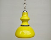 Vintage Yellow Glass Pendant Lamp Ceiling Light Hanging light Mid Century Italy