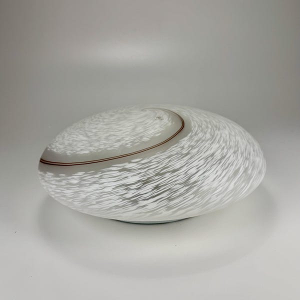 Vintage Round Murano Swirl Glass Flush Mount Ceiling - Wall  Light  / 90s Italy