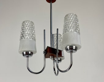 Midcentury Ceiling Lamp / Three Arm Chandelier / Pendant Light / 60s  Yugoslavia