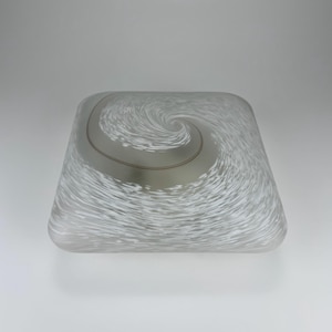 Vintage Murano Swirl  Glass Flush Mount Ceiling - Wall  Light  / 80s Italy