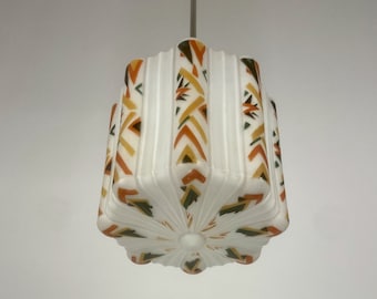 Art Deco Colourful  Glass  Ceiling  - Pendant Lamp / 30s - 40s Europe