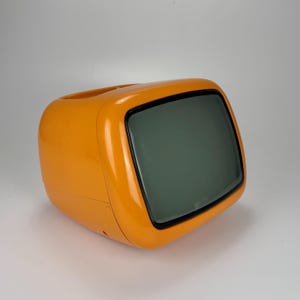 Vintage Portable TV Set From Yugoslavia -  Iskra Minirama - 70&#39;s Retro Television Set - Orange - Working Condition