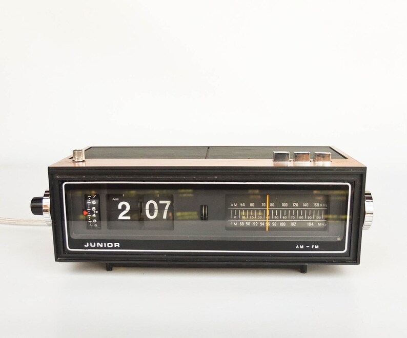 Vintage Flip Clock Alarm Clock / Radio Transistor / Junior / Etsy