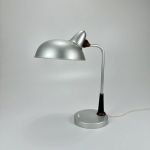 Mid Century Aluminium Desk Lamp / Silver Vintage Work Lamp / 50&#39;s Yugoslavia