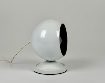 Mid Century Modern Atomic Eyeball Table - Bedside Lamp /  70s Italy  / White