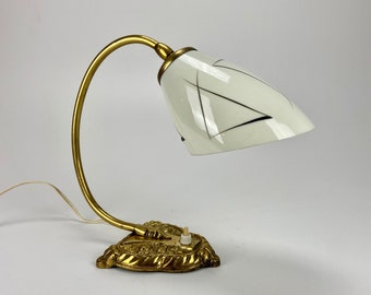 Lampe de table du milieu du siècle / Lumière de chevet / Laiton / 40s - 50s Europe