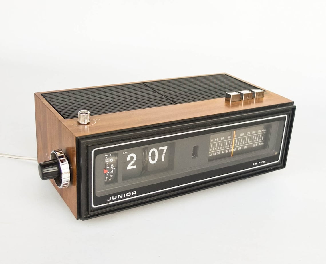 Vintage Flip Clock Alarm Clock / Radio Transistor / Junior / Etsy