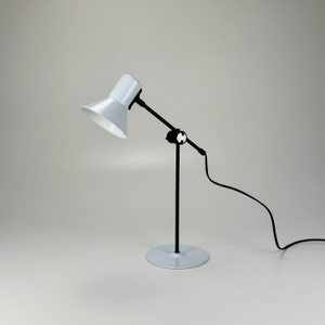 Vintage Adjustable  Desk Lamp / Office Light  / Veneta Lumi /  80&#39;s Italy / Memphis Style /  White